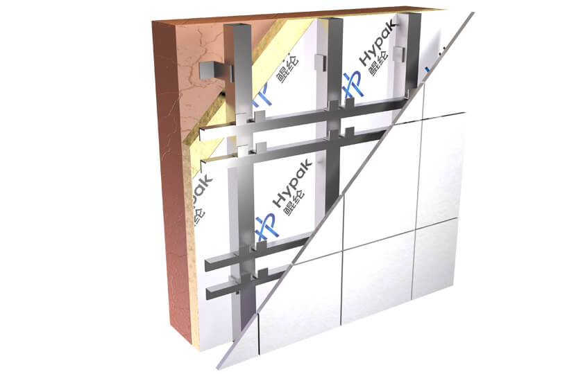 Schematic Diagram Of The Building Curtain Wall Wrap Insulation Structure