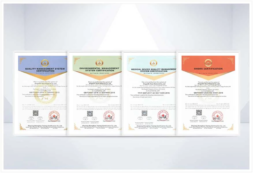 Hypak Flashspun New Fabric ISO Certificates